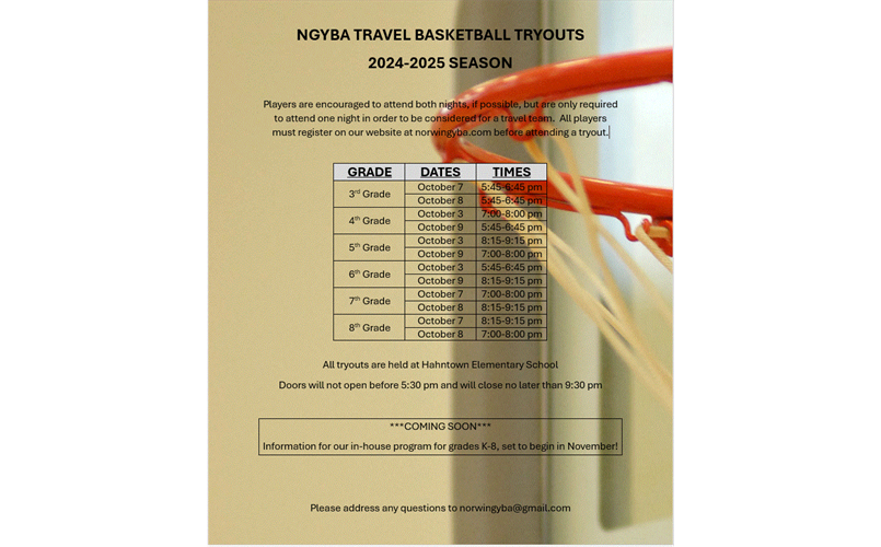 2024-25 Travel Tryouts